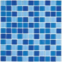 Blue wave-2 мозаика из прозрачного стекла